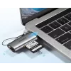 Αναγνώστης καρτών Ugreen 50704 USB 3.2 Gen 1 (3.1 Gen 1) Type-C γκρι