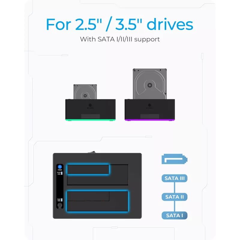 ICY BOX IB-127CL-U3 USB 3.2 Gen 1 (3.1 Gen 1) Type-B μαύρο
