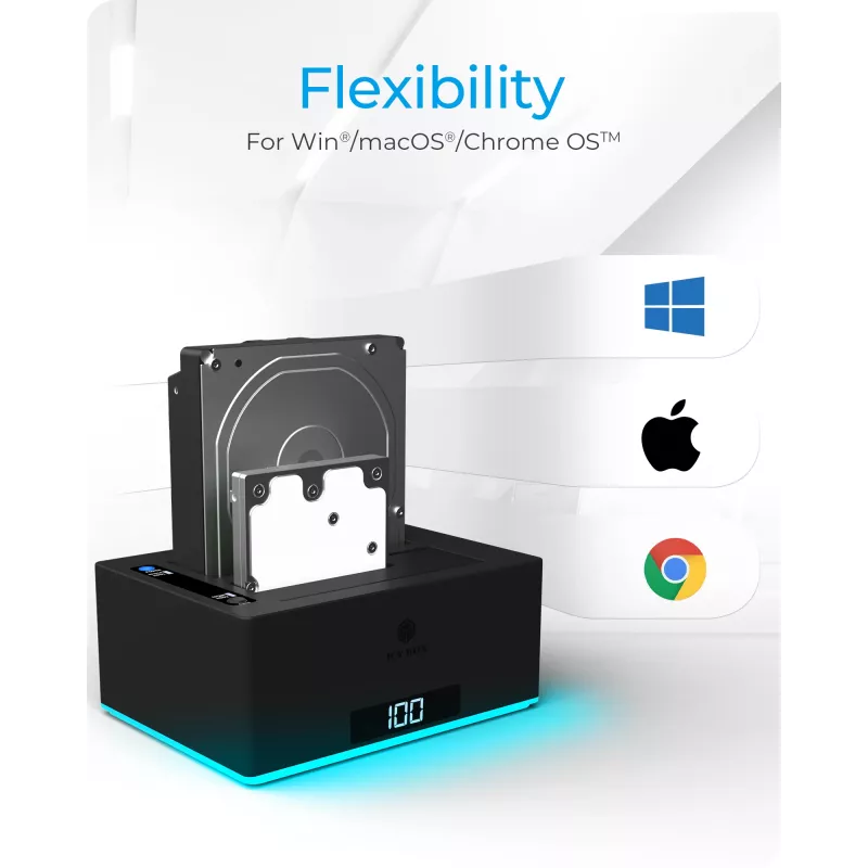 ICY BOX IB-127CL-U3 USB 3.2 Gen 1 (3.1 Gen 1) Type-B μαύρο