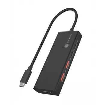 ICY BOX IB-HUB1436-CPD ενσύρματο USB 3.2 Gen 2 (3.1 Gen 2) Type-A μαύρο