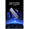UGREEN 70336 (CM219) διανομέας USB-C σε 4x USB 3.0, 5 Gbps, OTG, θύρα τροφοδοσίας USB-C, καλώδιο 15 cm, γκρι