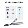 UGREEN 70336 (CM219) διανομέας USB-C σε 4x USB 3.0, 5 Gbps, OTG, θύρα τροφοδοσίας USB-C, καλώδιο 15 cm, γκρι
