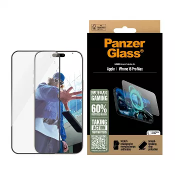 PanzerGlass ® Gaming Προστασία οθόνης iPhone 16 Pro Max | Ultra-Wide Fit