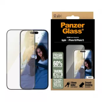 Προστασία οθόνης EyeCare PanzerGlass iPhone '24 6,1 ίντσες | 15 | Ultra-Wide Fit