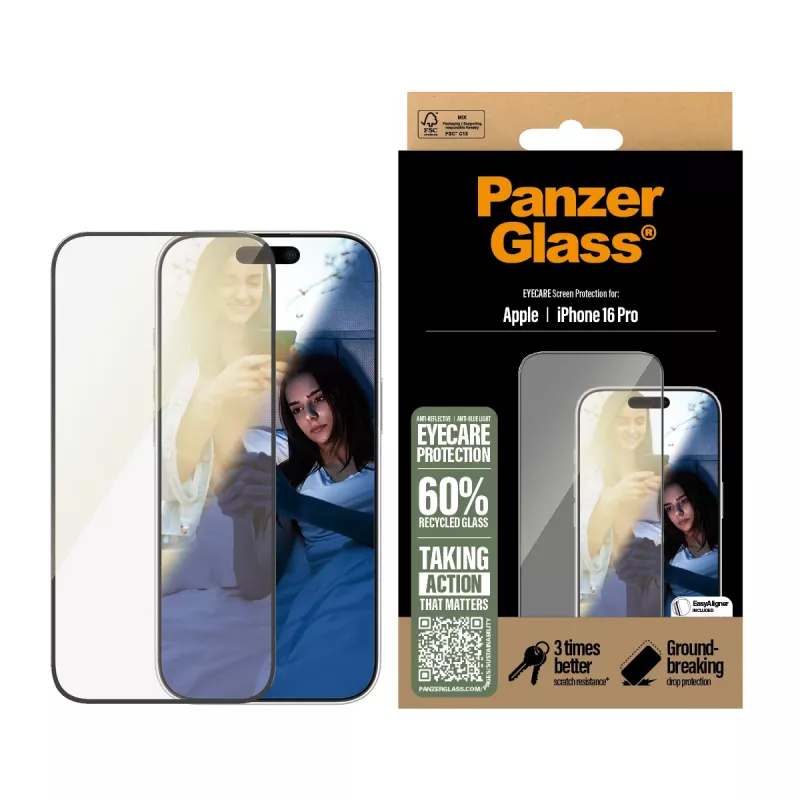 Προστασία οθόνης PanzerGlass EyeCare iPhone '24 6.3 ίντσες Pro Ultra-Wide Fit