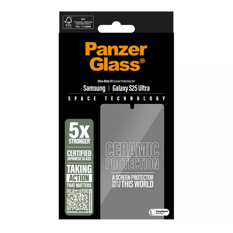 PanzerGlass ® Ceramic Screen Protector Samsung Galaxy S25 Ultra | Ultra-Wide Fit με EasyAligner