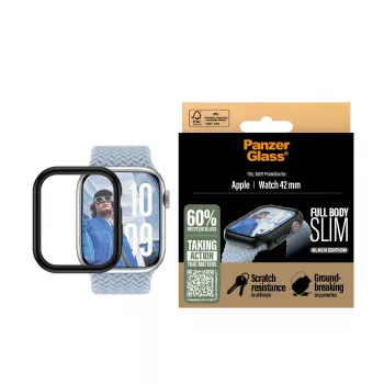 Προστασία οθόνης PanzerGlass Snappie Full Body λεπτή μαύρη Apple Watch Series 10 42mm