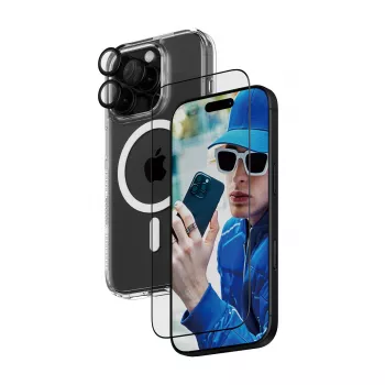 Πακέτο προστασίας 3-in-1 PanzerGlass iPhone '24 6,3 ίντσες Pro