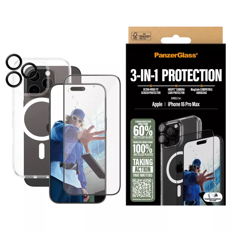 PanzerGlass ® Πακέτο προστασίας 3-in-1 iPhone 16 Pro Max