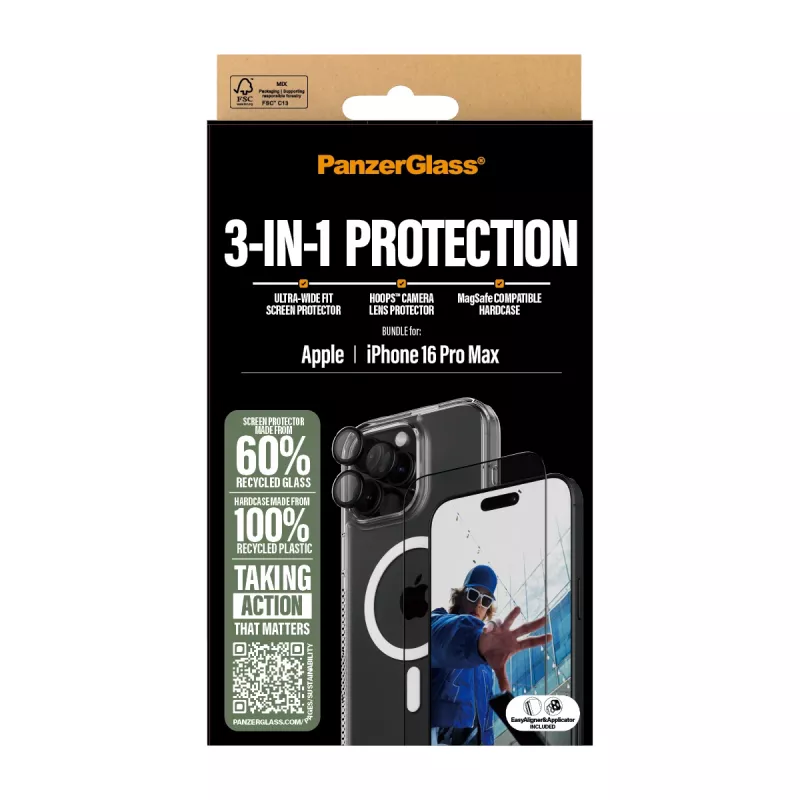 PanzerGlass ® Πακέτο προστασίας 3-in-1 iPhone 16 Pro Max