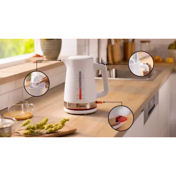 Bosch TWK4M221 ηλεκτρικός βραστήρας 1,7 L 2400 W λευκό
