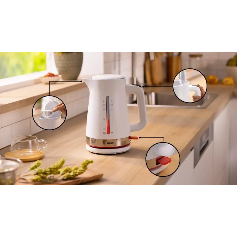 Bosch TWK4M221 ηλεκτρικός βραστήρας 1,7 L 2400 W λευκό