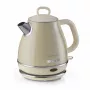 Ariete 2868 Vintage σχεδιαστικός ηλεκτρικός βραστήρας 1 L από ανοξείδωτο ατσάλι για αφεψήματα, τσάι και βότανα, σύστημα αυτόματης απενεργοποίησης, εργονομική λαβή, 1 λίτρο, 1600 W, ανοιχτό μπεζ