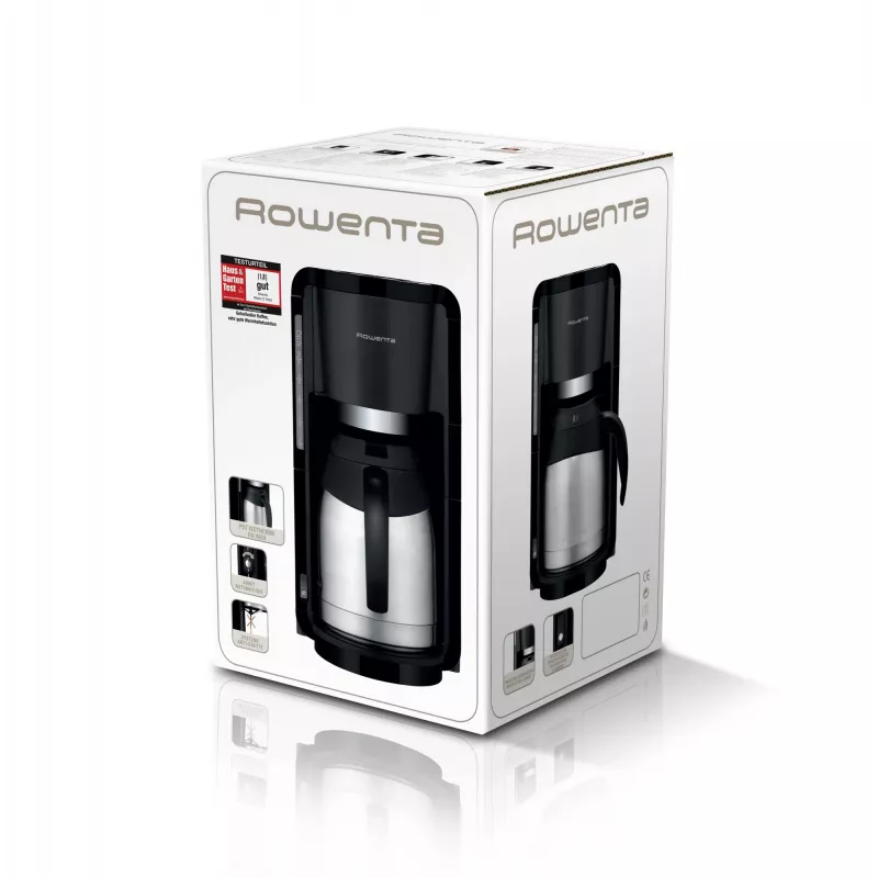 Rowenta Milano Thermo CT 3818 καφετιέρα φίλτρου, 10 φλιτζάνια, μαύρη/ανοξείδωτο ατσάλι