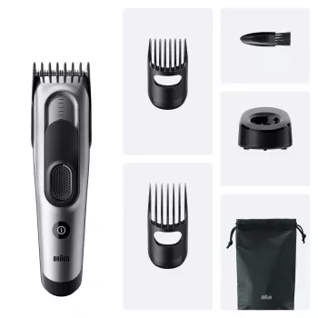 Κουρευτική μηχανή/trimmer Braun HC7590 μαύρο, ασημί 17 νικέλιο-υδρίδιο μετάλλου (NiMH)