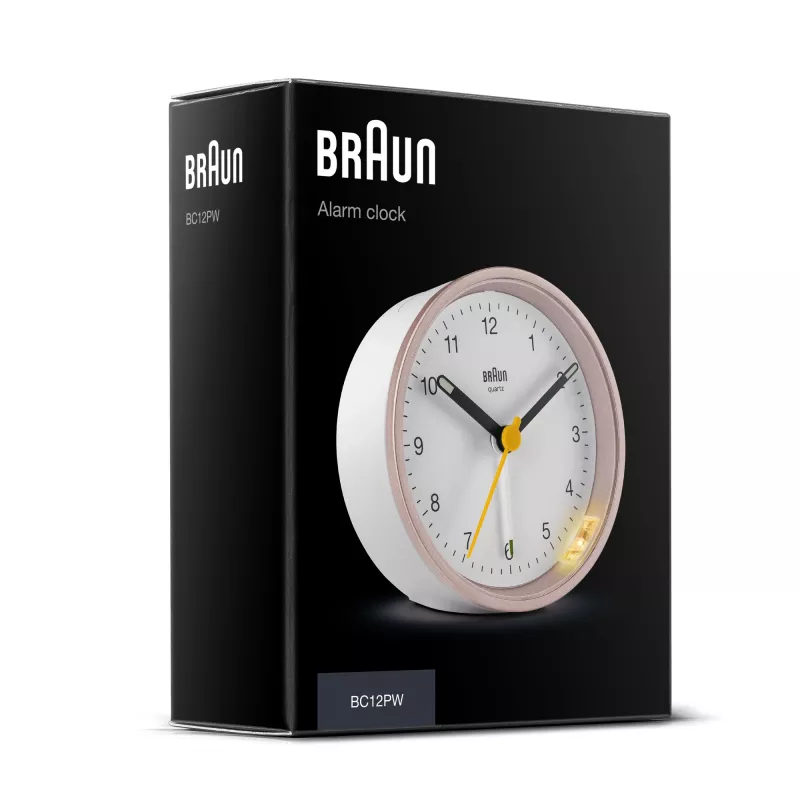 Ξυπνητήρι χαλαζία Braun BC12 Pink, Λευκό