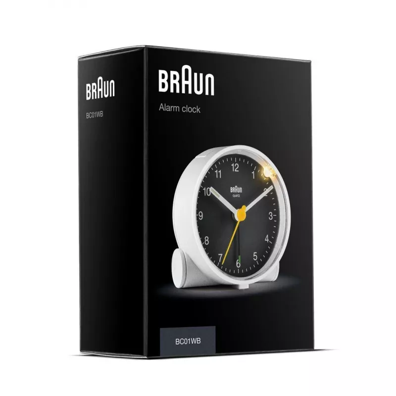 Ξυπνητήρι χαλαζία Braun BC01WB Μαύρο, Λευκό