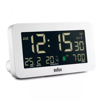 Ψηφιακό ξυπνητήρι Braun BC10 Λευκό LCD οπίσθιος φωτισμός
