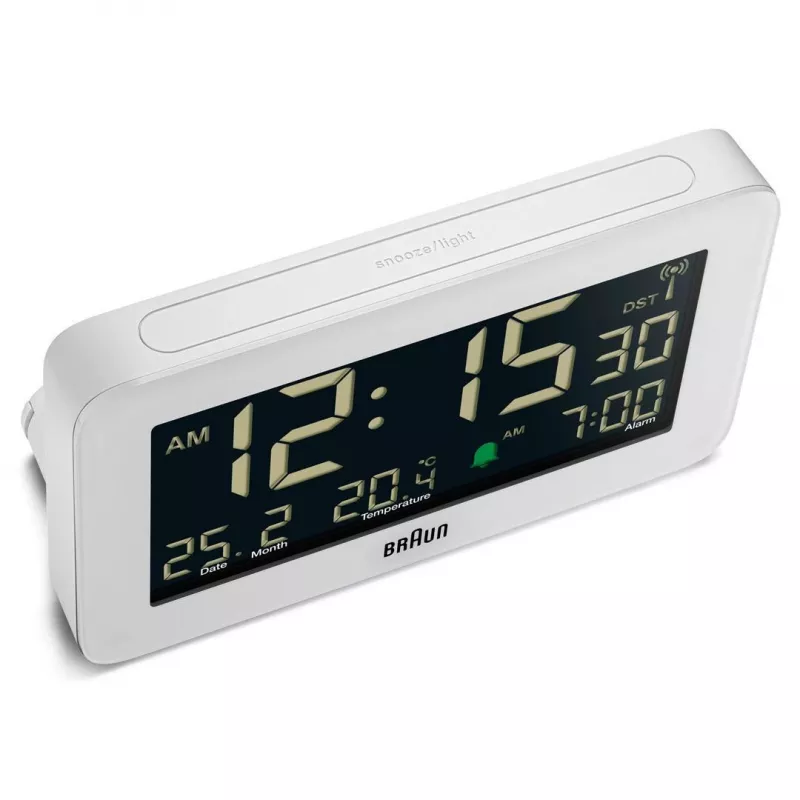 Ψηφιακό ξυπνητήρι Braun BC10 Λευκό LCD οπίσθιος φωτισμός