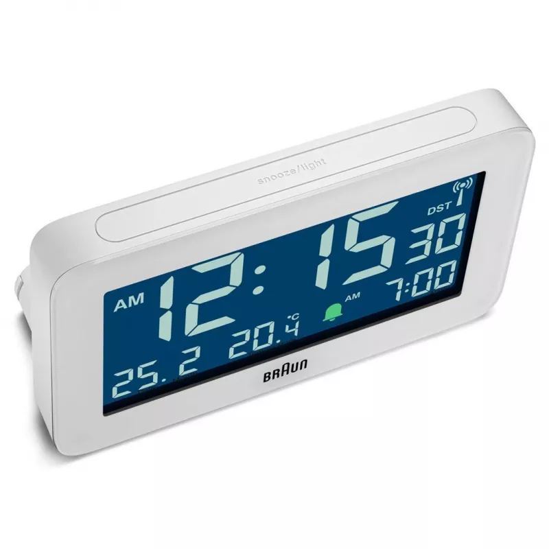 Ψηφιακό ξυπνητήρι Braun BC10 Λευκό LCD οπίσθιος φωτισμός