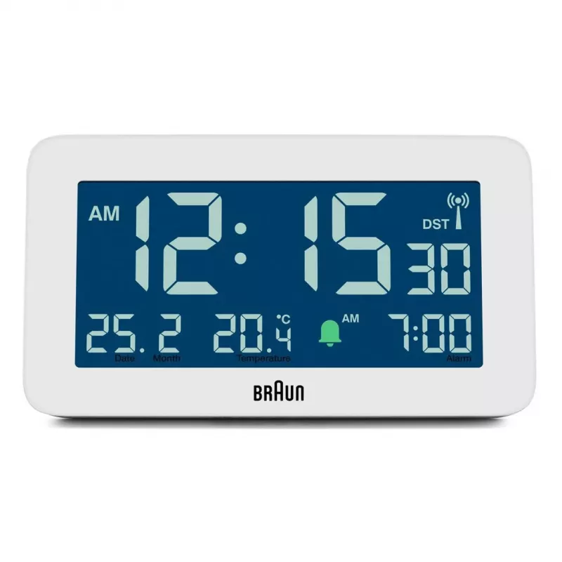 Ψηφιακό ξυπνητήρι Braun BC10 Λευκό LCD οπίσθιος φωτισμός