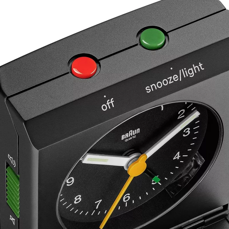 Ξυπνητήρι BRAUN BC 05 B Quartz Foldable Μαύρο — συμπαγές ξυπνητήρι ταξιδίου