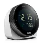 Ρολόι τοίχου/τραπεζιού Braun BC24W-DCF Ραδιοελεγχόμενο ξυπνητήρι Ορθογώνιο Μαύρο, Λευκό