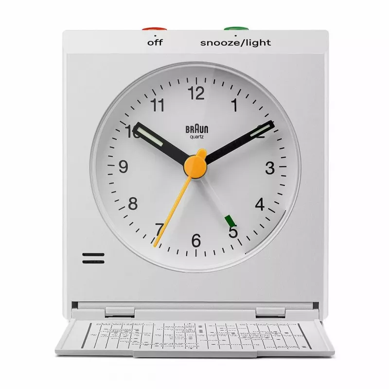 Ρολόι τοίχου/τραπεζιού Braun BC05W Αναλογικό ρολόι Ορθογώνιο Λευκό
