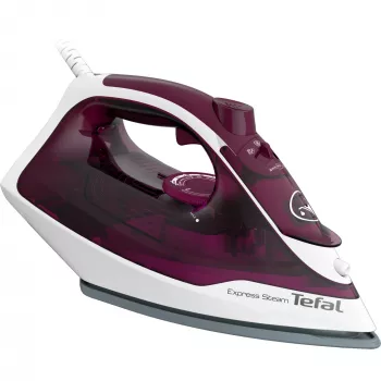 Ατμοσίδερο Tefal Express Steam FV2835E0 ξηρό & ατμού πλάκα Cerilium 2400 W μωβ, λευκό