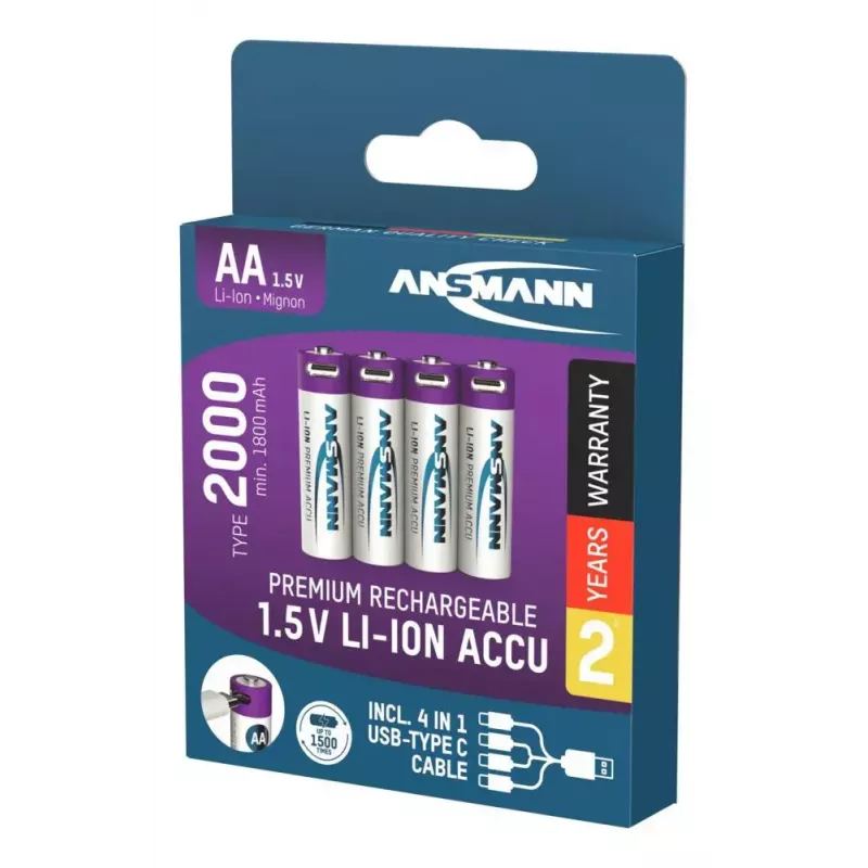 Επαναφορτιζόμενη μπαταρία Ansmann 1312-0036 AA Lithium-Ionen