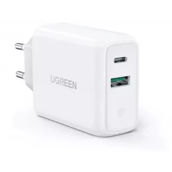 Ugreen 60468 Φορτιστής για φορητές συσκευές tablet, τηλέφωνο, Universal λευκό AC ταχεία φόρτιση εσωτερικού χώρου
