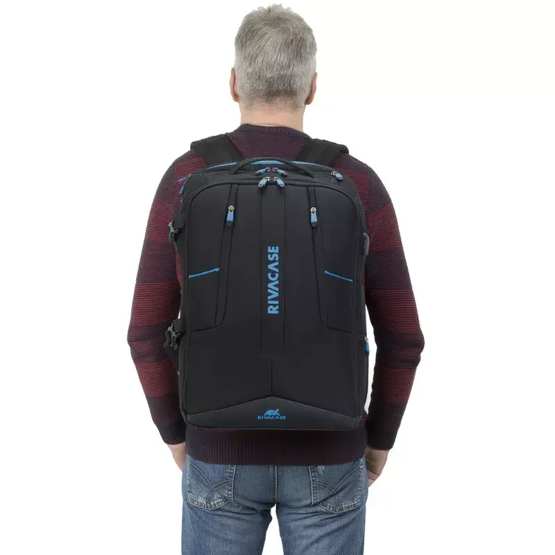Σακίδιο Rivacase 7860 για laptop έως 43,9 cm (17,3 ίντσες), πολυεστέρας, μαύρο/μπλε