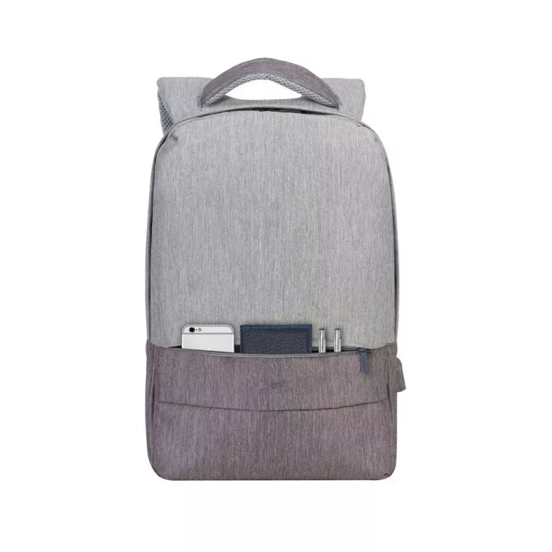 Rivacase 7562 Prater σακίδιο πλάτης laptop με αντικλεπτική προστασία 15,6 ίντσες (39,6 cm), γκρι/mocha
