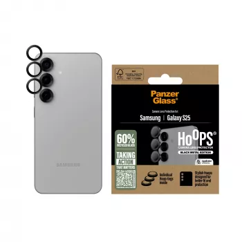 Προστασία φακού κάμερας PanzerGlass ® Hoops® μαύρη Samsung Galaxy S25