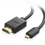Ugreen 30104 Καλώδιο HDMI 3 m HDMI Type-D (Micro) HDMI Type-A (Standard) Μαύρο