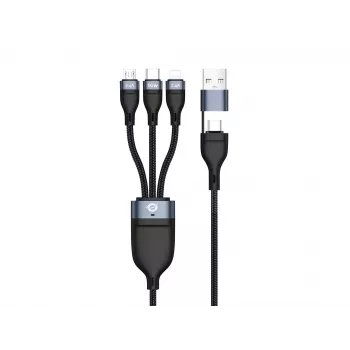 Conceptronic ETTA05B15 Καλώδιο φόρτισης USB 3-in-1 PD 3.0 60W 1,5 m, 20V 3A, 480Mbps