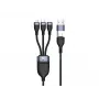 Conceptronic ETTA06B15 Καλώδιο γρήγορης φόρτισης USB 3-in-1 PD 3.0 100W 1,5 m, 20V 5A, 480 Mbit/s, E-Mark