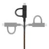 Καλώδιο USB Native Union BELT-ULC-CS-BLK-NP 2m USB-A σε USB-C/Micro-USB-A/Lightning Μαύρο