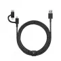 Καλώδιο USB Native Union BELT-ULC-CS-BLK-NP 2m USB-A σε USB-C/Micro-USB-A/Lightning Μαύρο