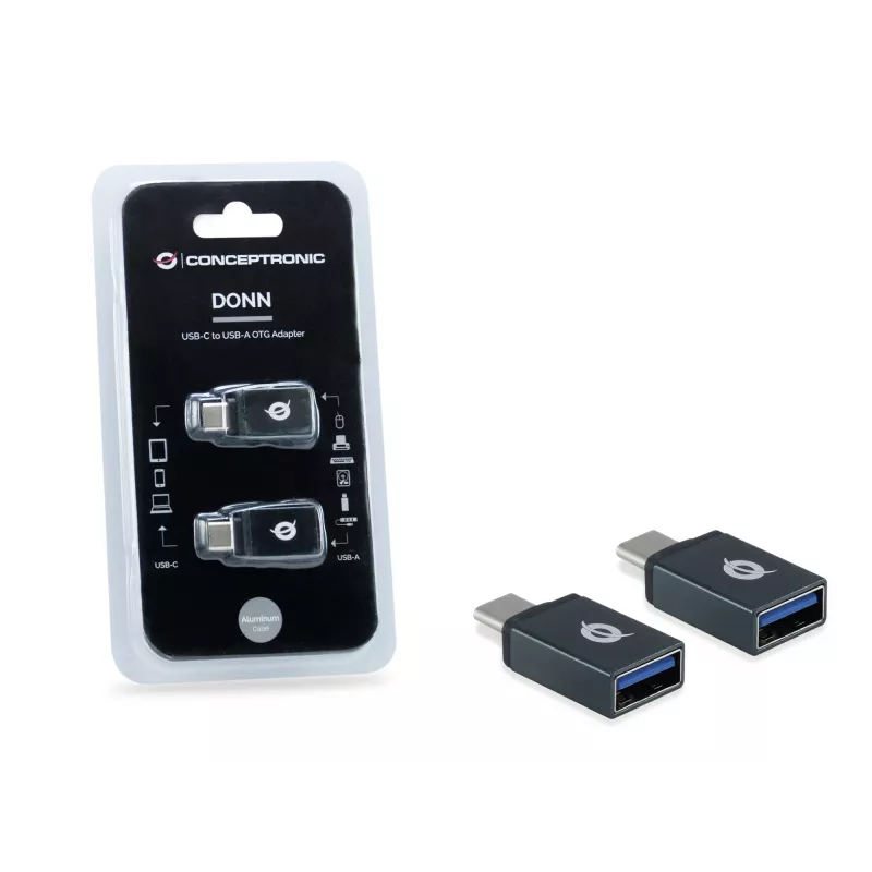 Αντάπτορας USB-C σε USB-A OTG συσκευασία 2 τεμ. Conceptronic DONN03G