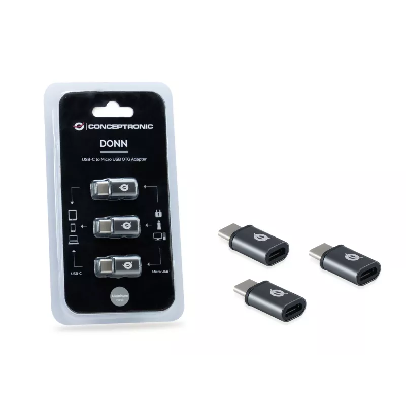 Αντάπτορας Conceptronic DONN USB-C σε Micro USB OTG συσκευασία 3 τεμ.