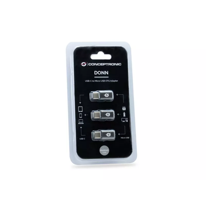 Αντάπτορας Conceptronic DONN USB-C σε Micro USB OTG συσκευασία 3 τεμ.