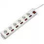 Hama 00137239 Socket Line πολύπριζο 6 θέσεων, με ξεχωριστό διακόπτη ανά πρίζα, λευκό