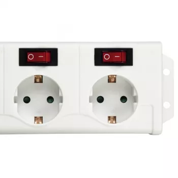Hama 00137239 Socket Line πολύπριζο 6 θέσεων, με ξεχωριστό διακόπτη ανά πρίζα, λευκό