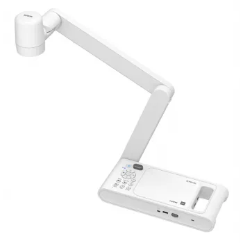 Epson ELPDC30 V12HB09080 κάμερα εγγράφων, 4K UHD (3840 x 2160), 13 MP, ψηφιακό ζουμ 23x / οπτικό 10x, CMOS, HDMI/USB/Wi-Fi, λευκή