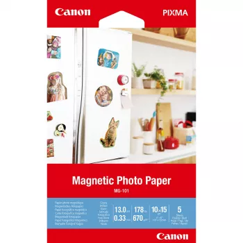Canon MG-101 Μαγνητικό φωτογραφικό χαρτί, 4x6 ίντσες, 5 φύλλα