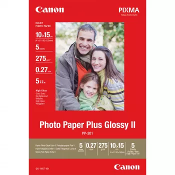 Canon PP-201 Glossy II Φωτογραφικό χαρτί Plus 10x15 cm – 5 φύλλα