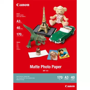 Canon MP-101 Ματ φωτογραφικό χαρτί A3 - 40 φύλλα, 170 g/m², A3 (297 x 420 mm), 40 φύλλα