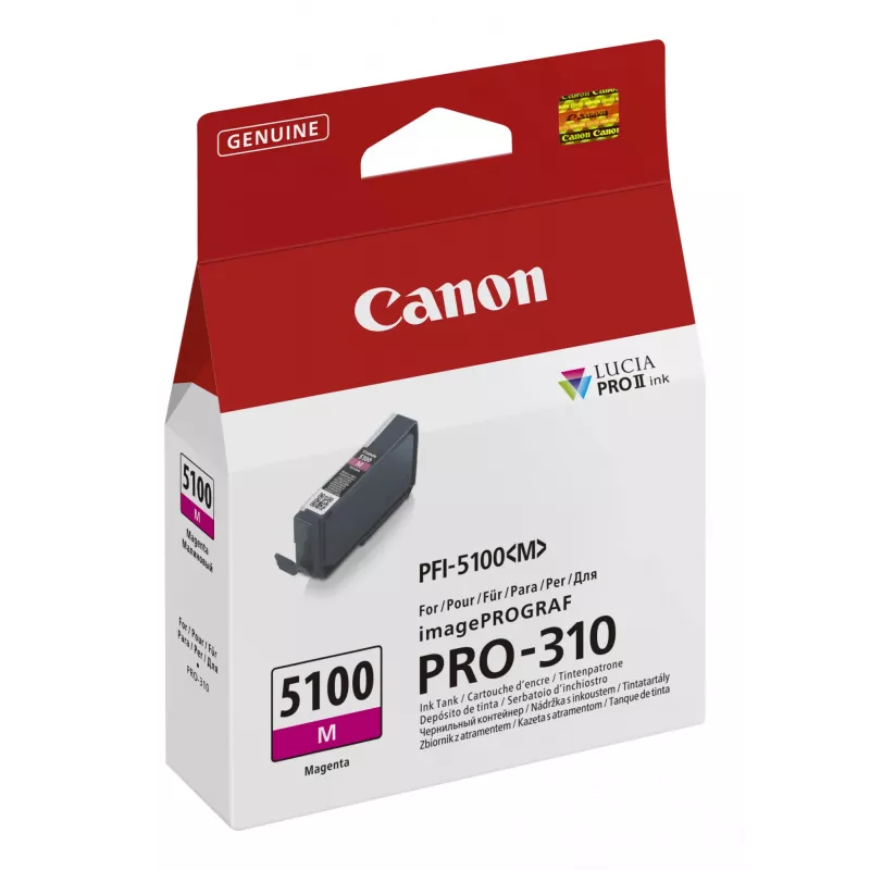 Canon PFI-5100 M μελανοδοχείο 1 τεμ. γνήσιο ματζέντα