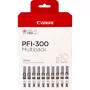 Canon PFI-300 μελανοδοχείο 10 τεμ. γνήσιο μαύρο, μπλε, κυανό, γκρι, ματζέντα, φωτογραφικό μαύρο, PhotoMagenta, κόκκινο, κίτρινο